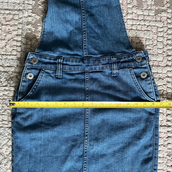 VTG 90s Rachel Green Inspired Denim Overall Dress Size S - Picture 9 of 11